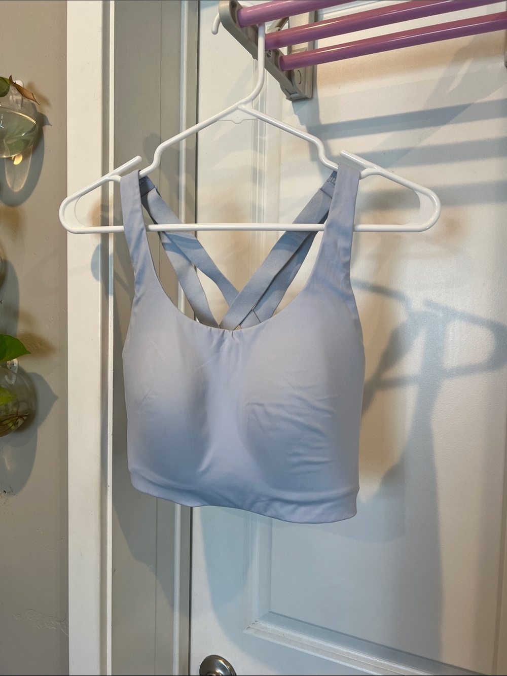 lululemon Cross-Back Light Blue Sport Bra